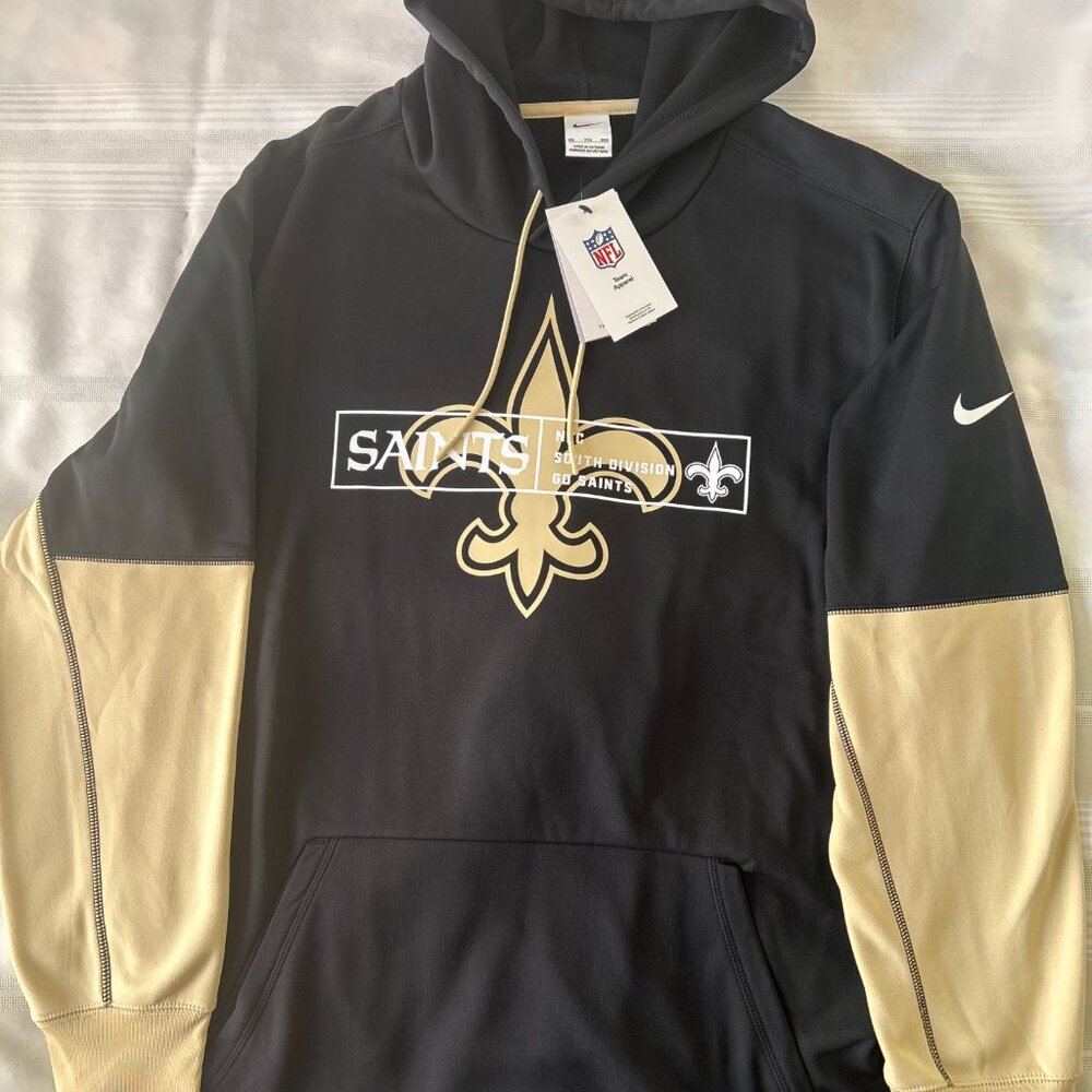 New Orleans Saints Nike Color Block Fleece Performance Hoodie - NWT